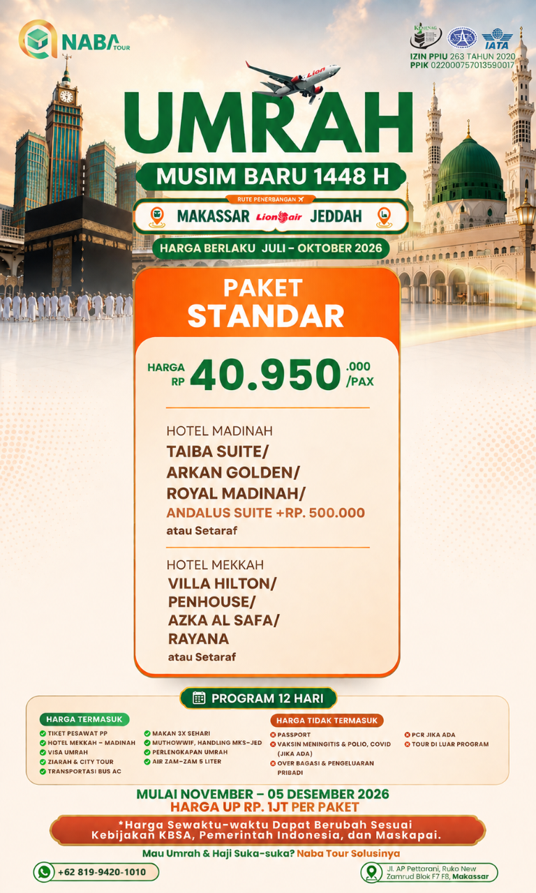 Ilustrasi paket Paket Umrah Standar