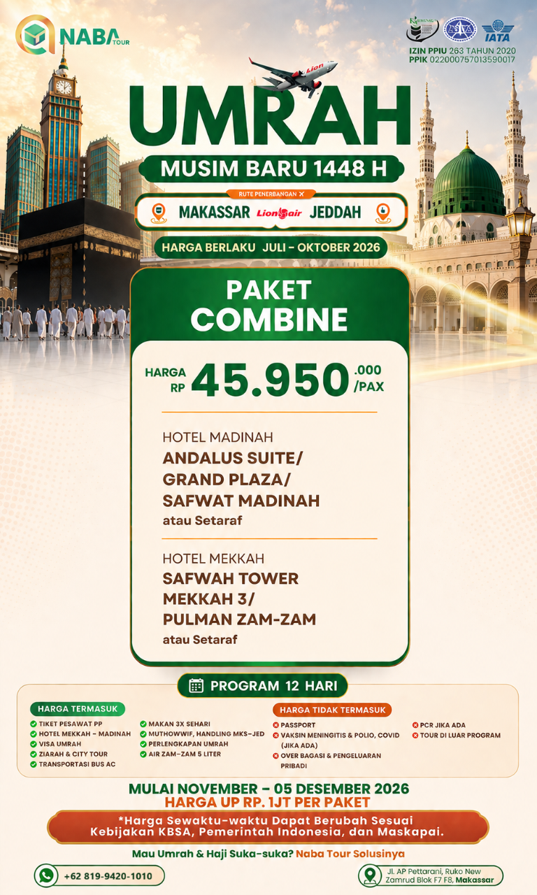 Ilustrasi paket Paket Umrah Combine