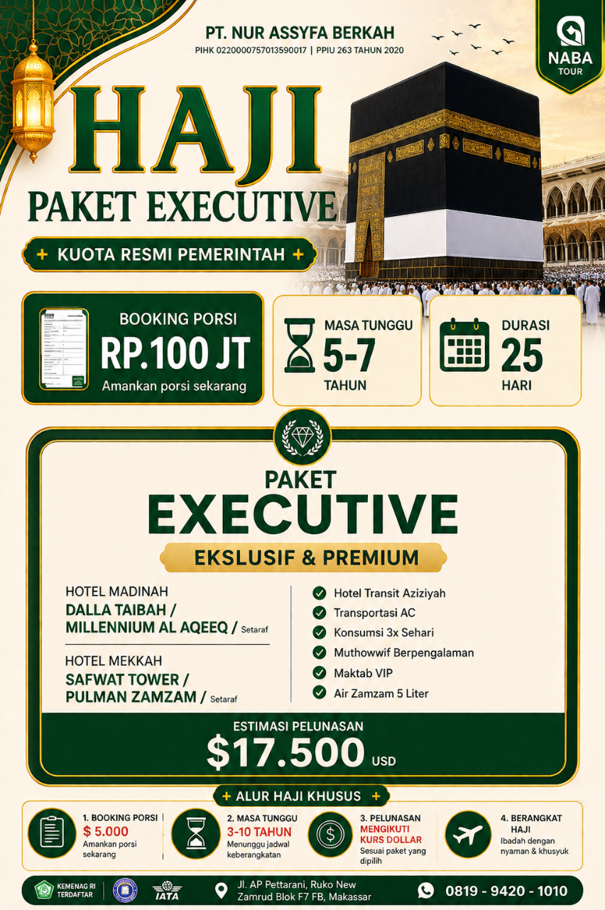 Ilustrasi paket Paket Haji Excecutive